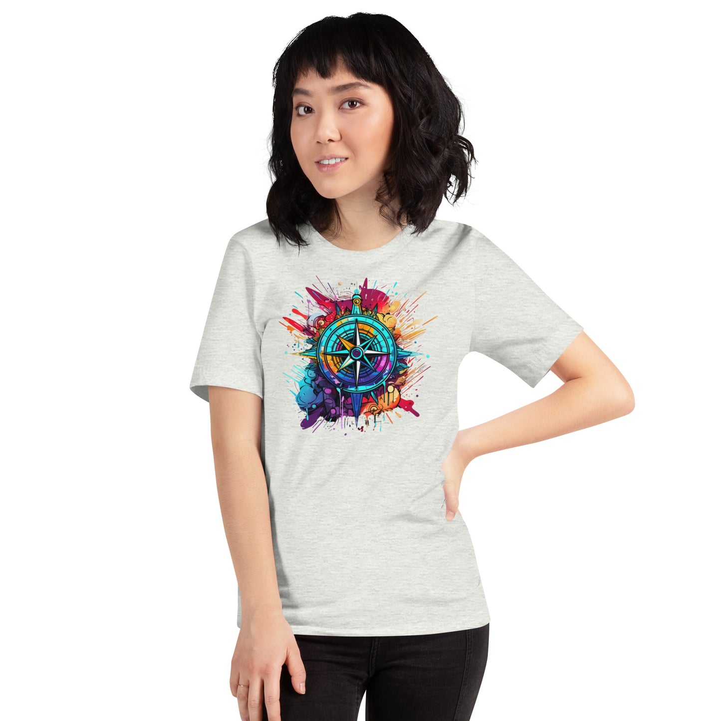 Color Splash Compass Unisex t-shirt