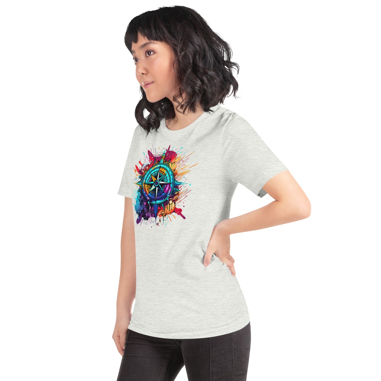 Color Splash Compass Unisex t-shirt