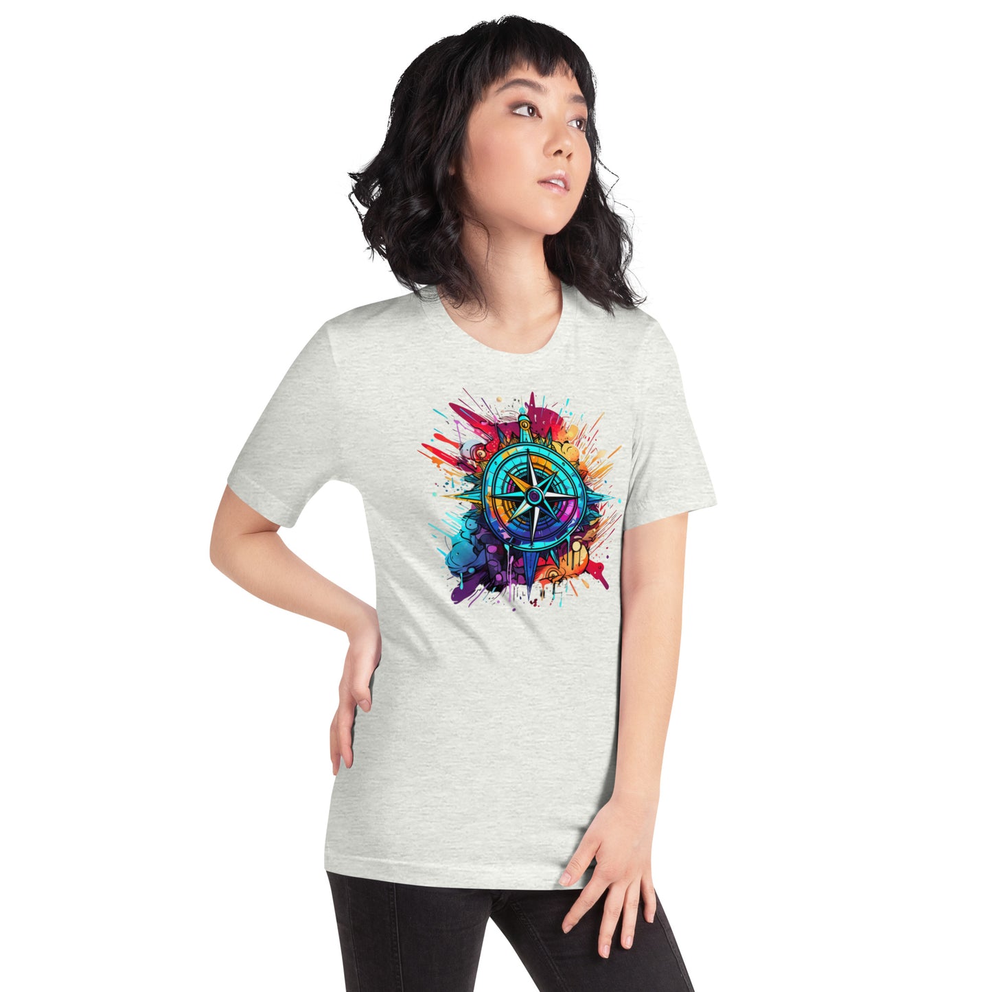 Color Splash Compass Unisex t-shirt