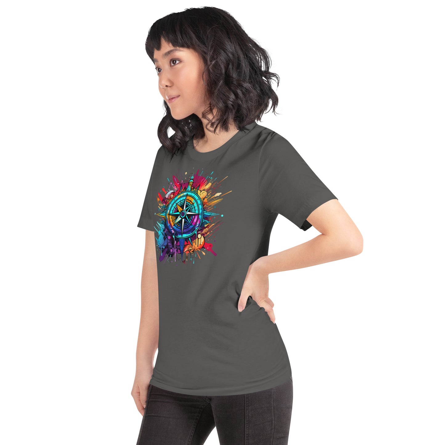 Color Splash Compass Unisex t-shirt