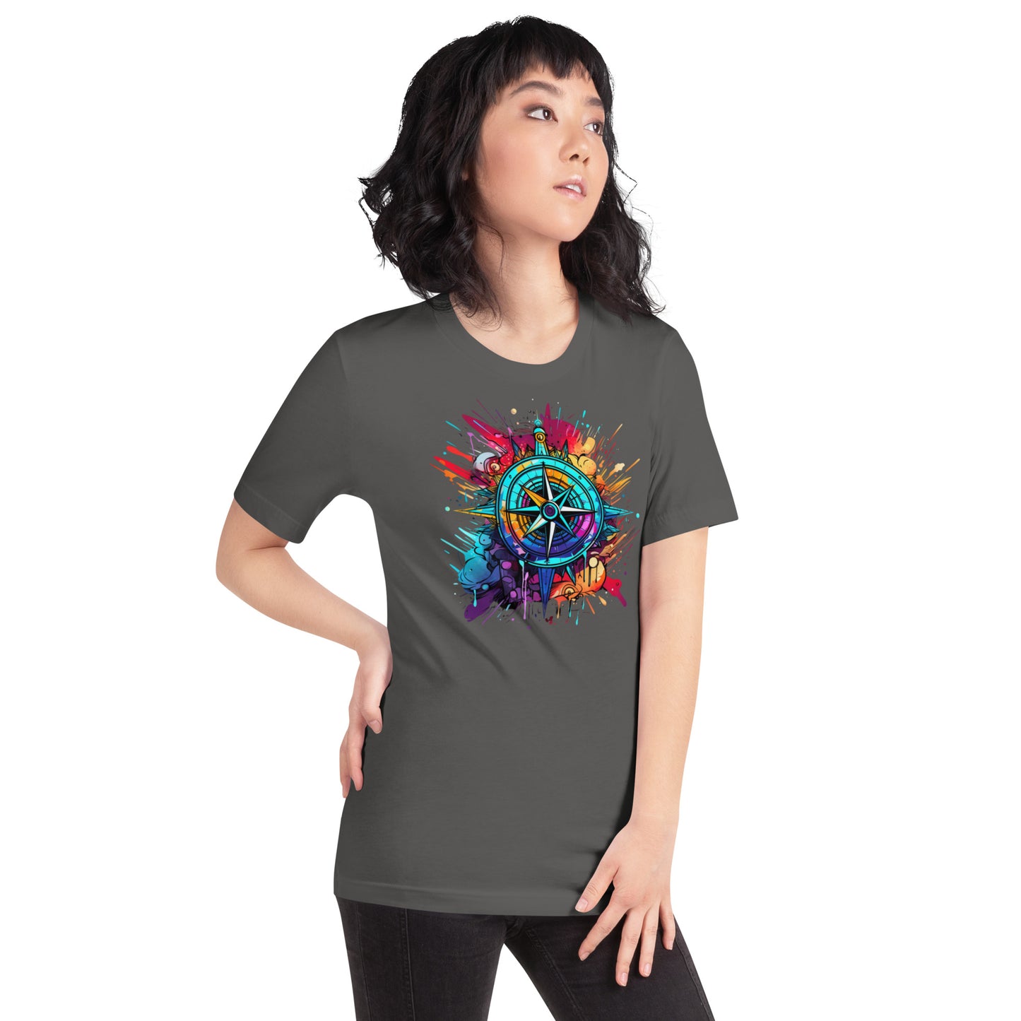 Color Splash Compass Unisex t-shirt