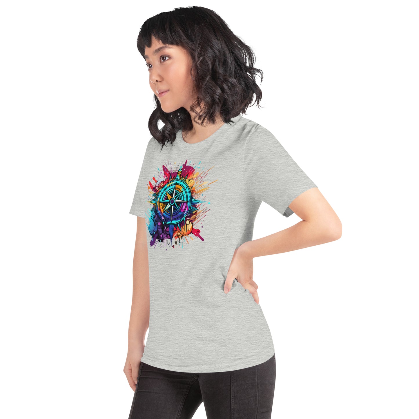 Color Splash Compass Unisex t-shirt