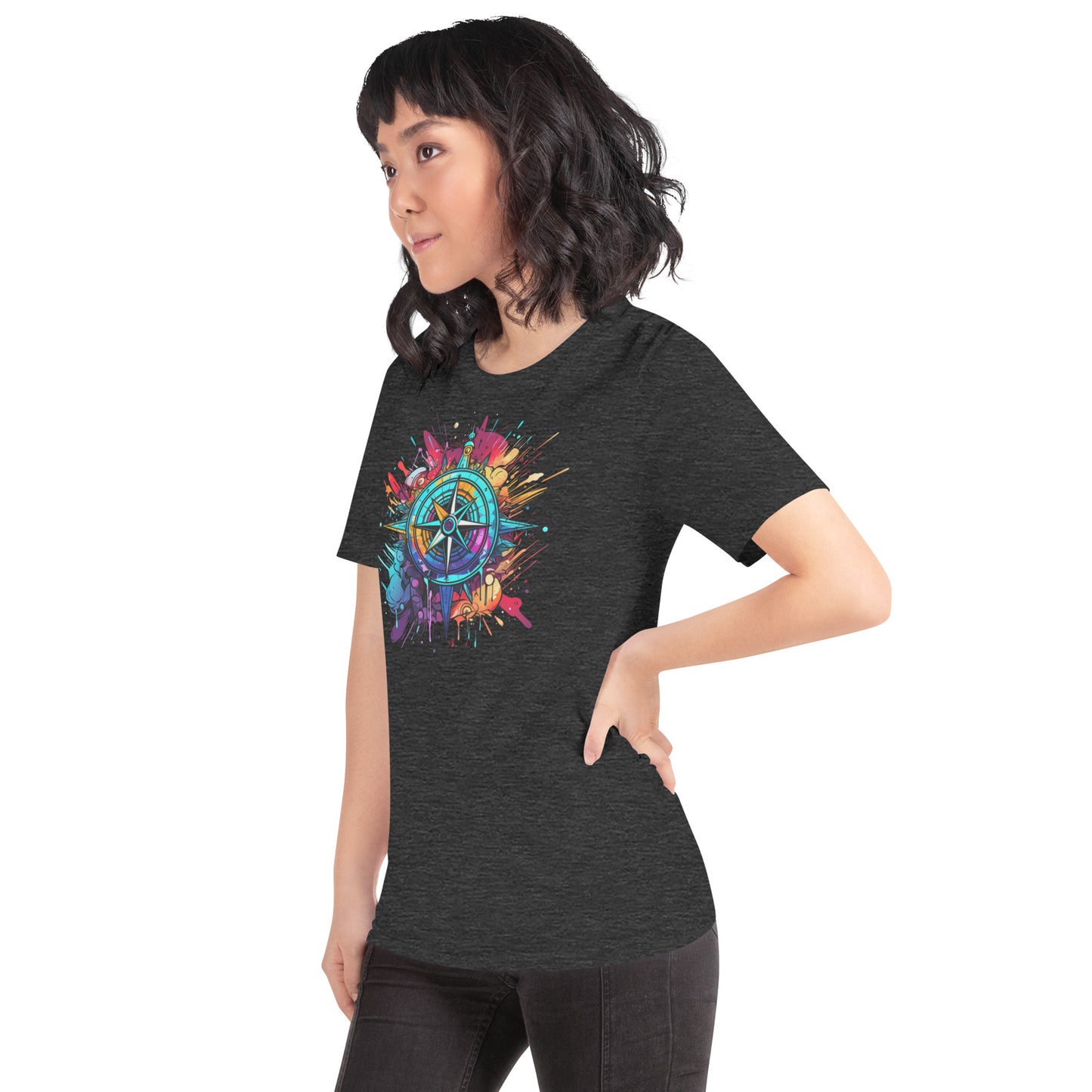 Color Splash Compass Unisex t-shirt