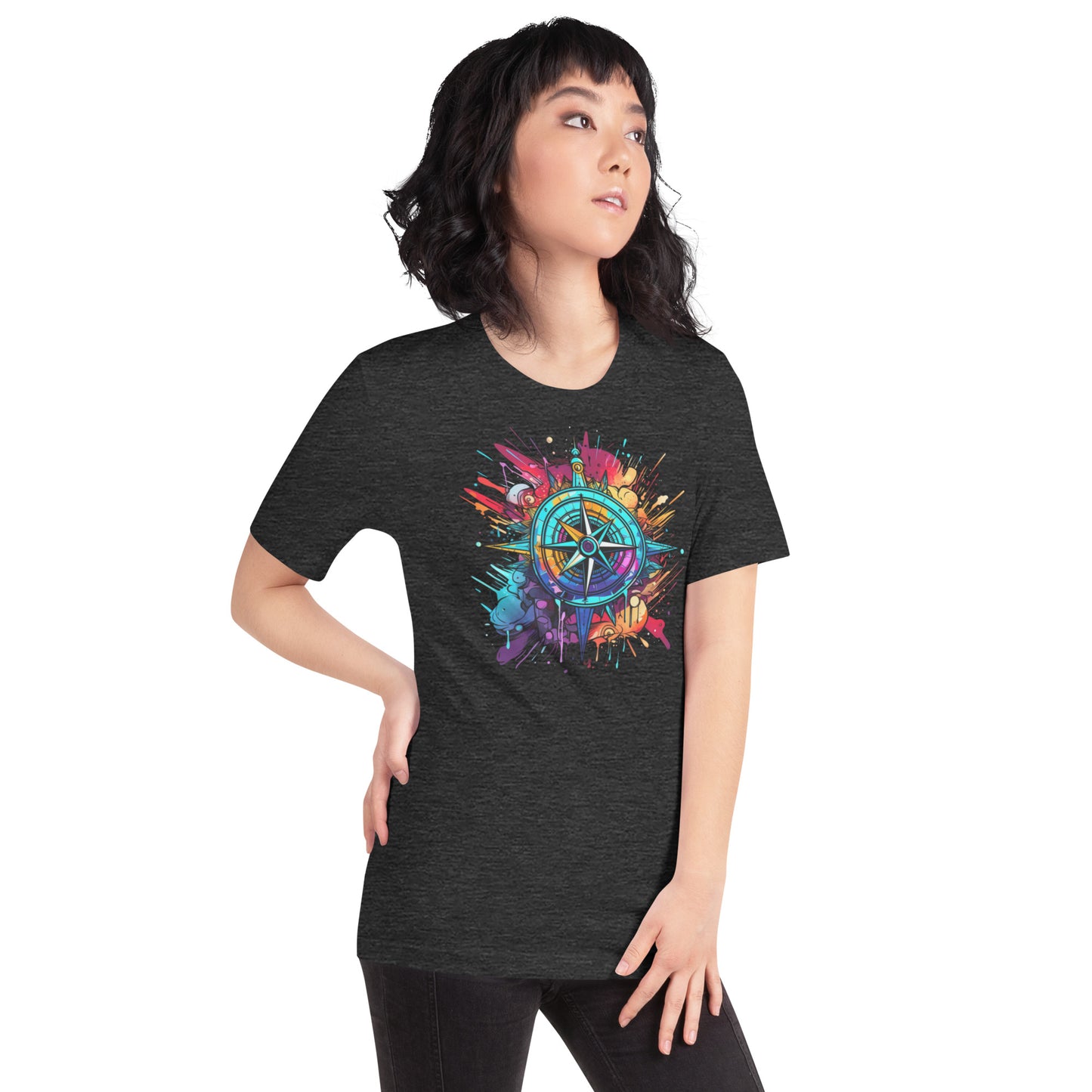 Color Splash Compass Unisex t-shirt