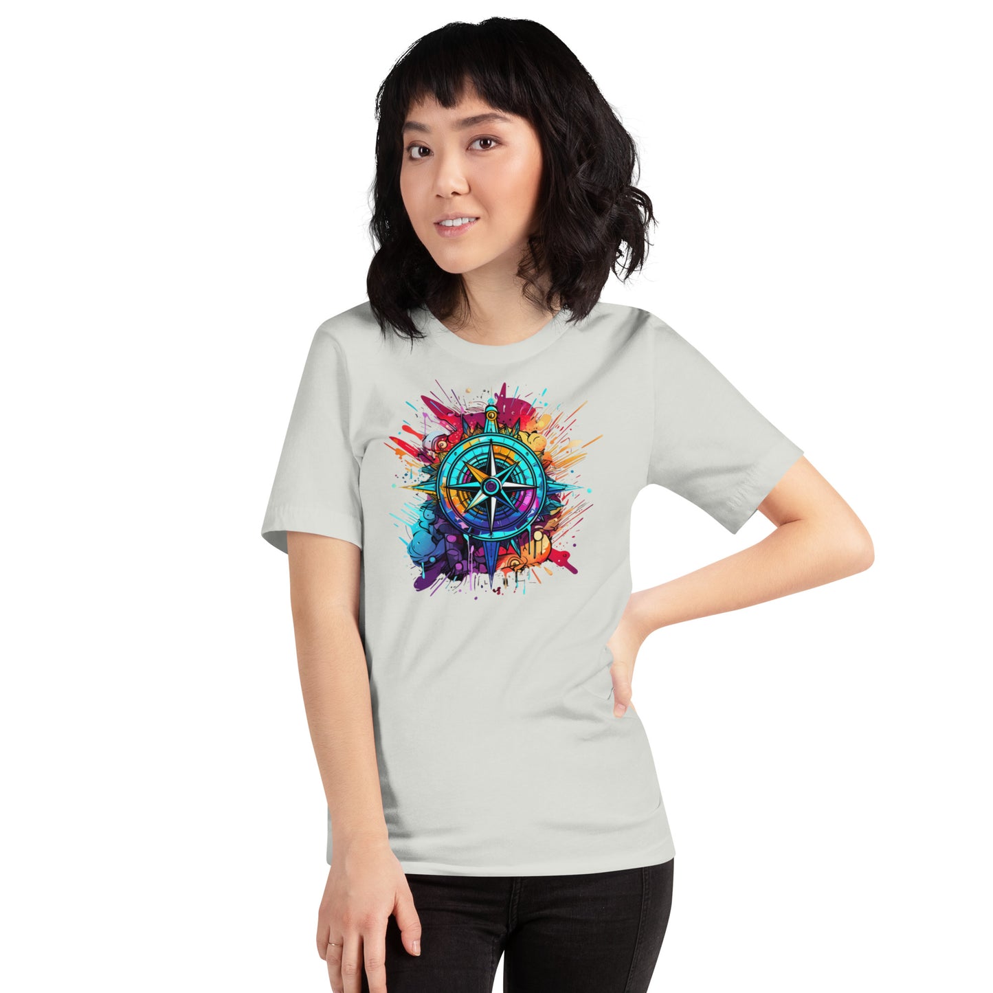 Color Splash Compass Unisex t-shirt