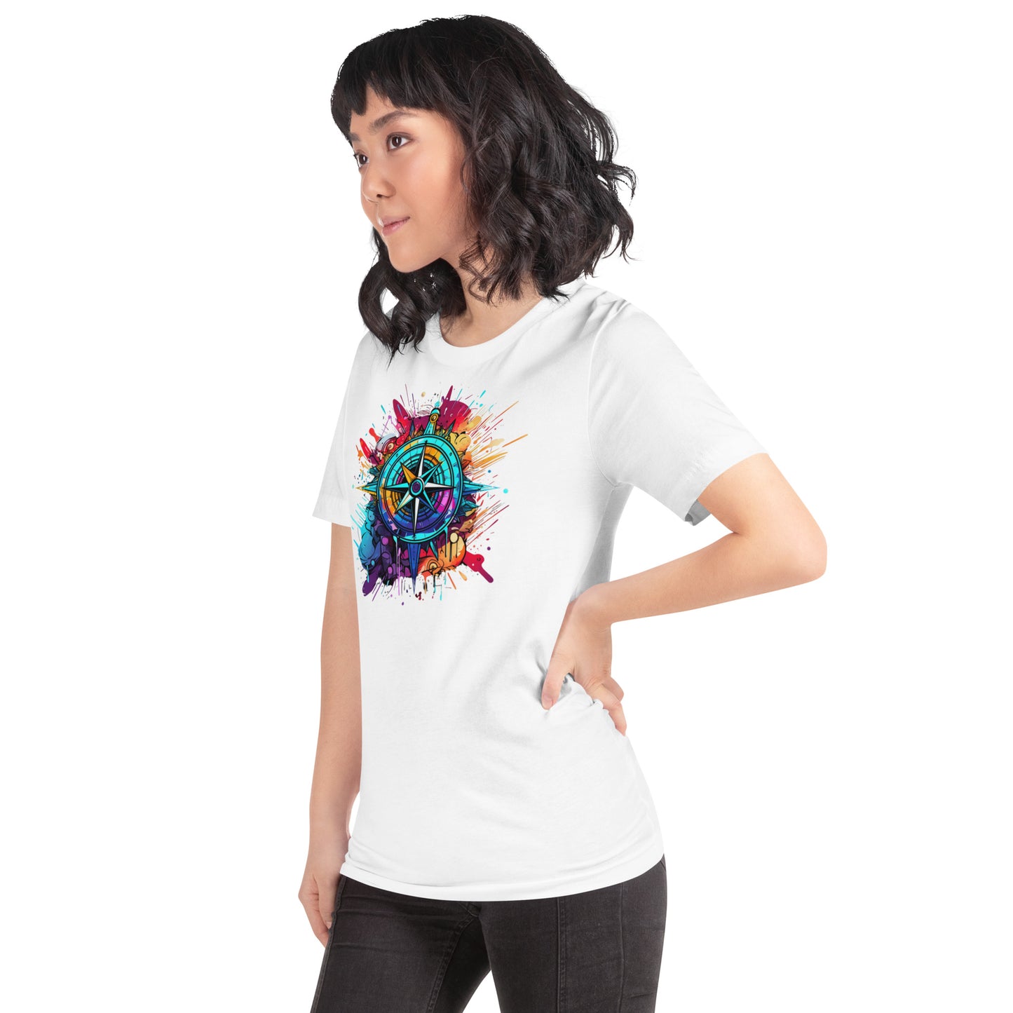 Color Splash Compass Unisex t-shirt