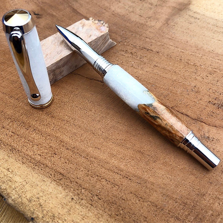 Ghost Gold Hybrid | Rhodium & Gold Clooney Rollerball