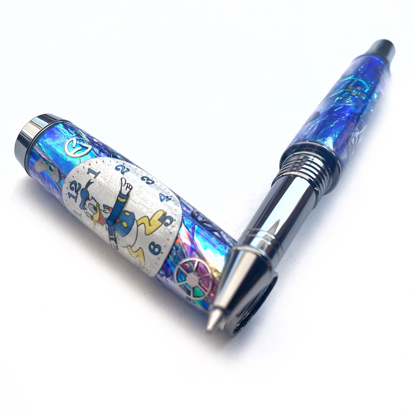 Character Watch Parts | Black Titanium Don Rollerball Pen