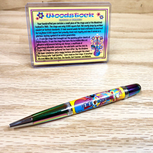 Woodstock Stage Embedded Artifact |Rainbow Hemmingway Ballpoint