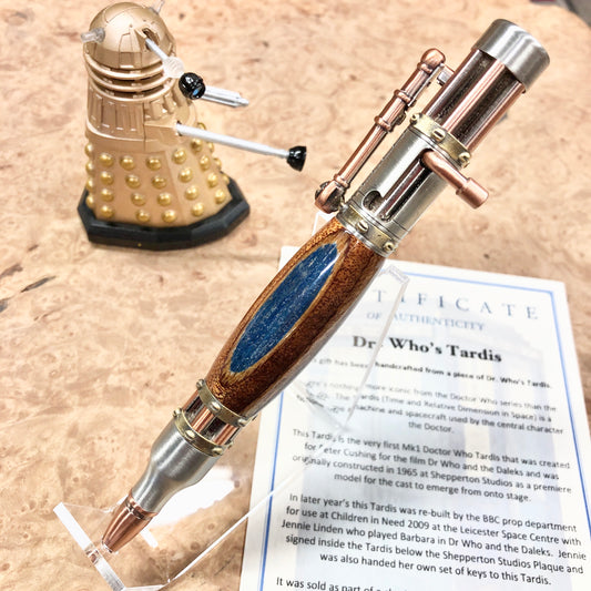 1965 Tardis Prop Wood | Steampunk Bolt-Action Ballpoints