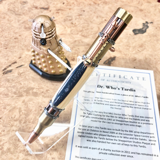 1965 Tardis Prop Wood | Steampunk Bolt-Action Ballpoints