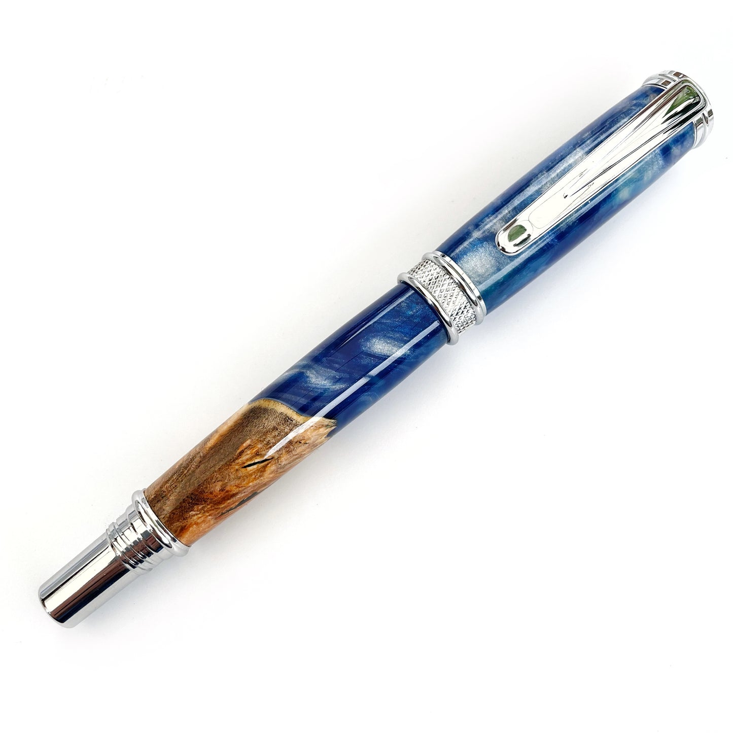 Maple & Resin Hybrid | Chrome Truman Rollerball