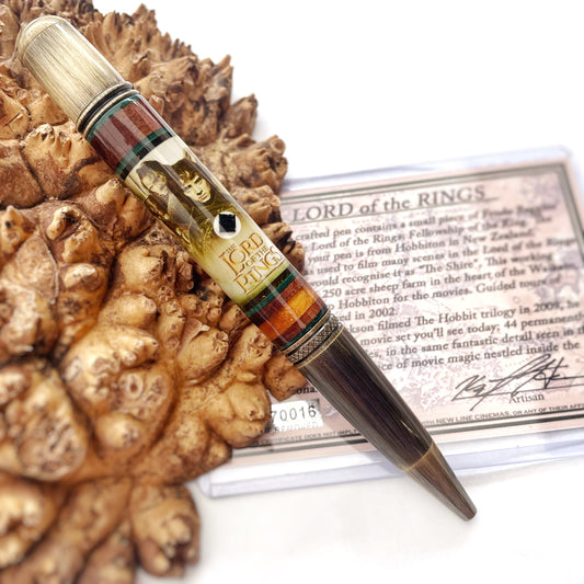 Hobbiton Wood & Frodo Cloak Embedded Artifact | Hemmingway Ballpoint