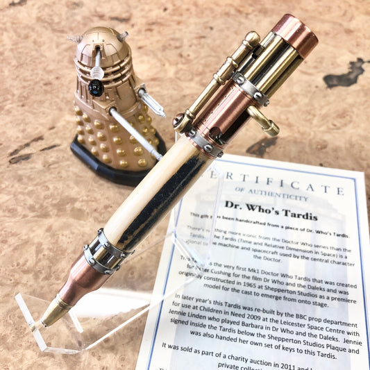 1965 Tardis Prop Wood | Steampunk Bolt-Action Ballpoints