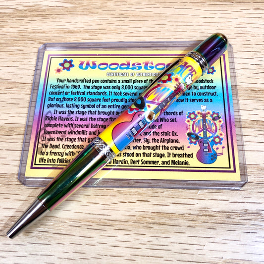 Woodstock Stage Embedded Artifact |Rainbow Hemmingway Ballpoint