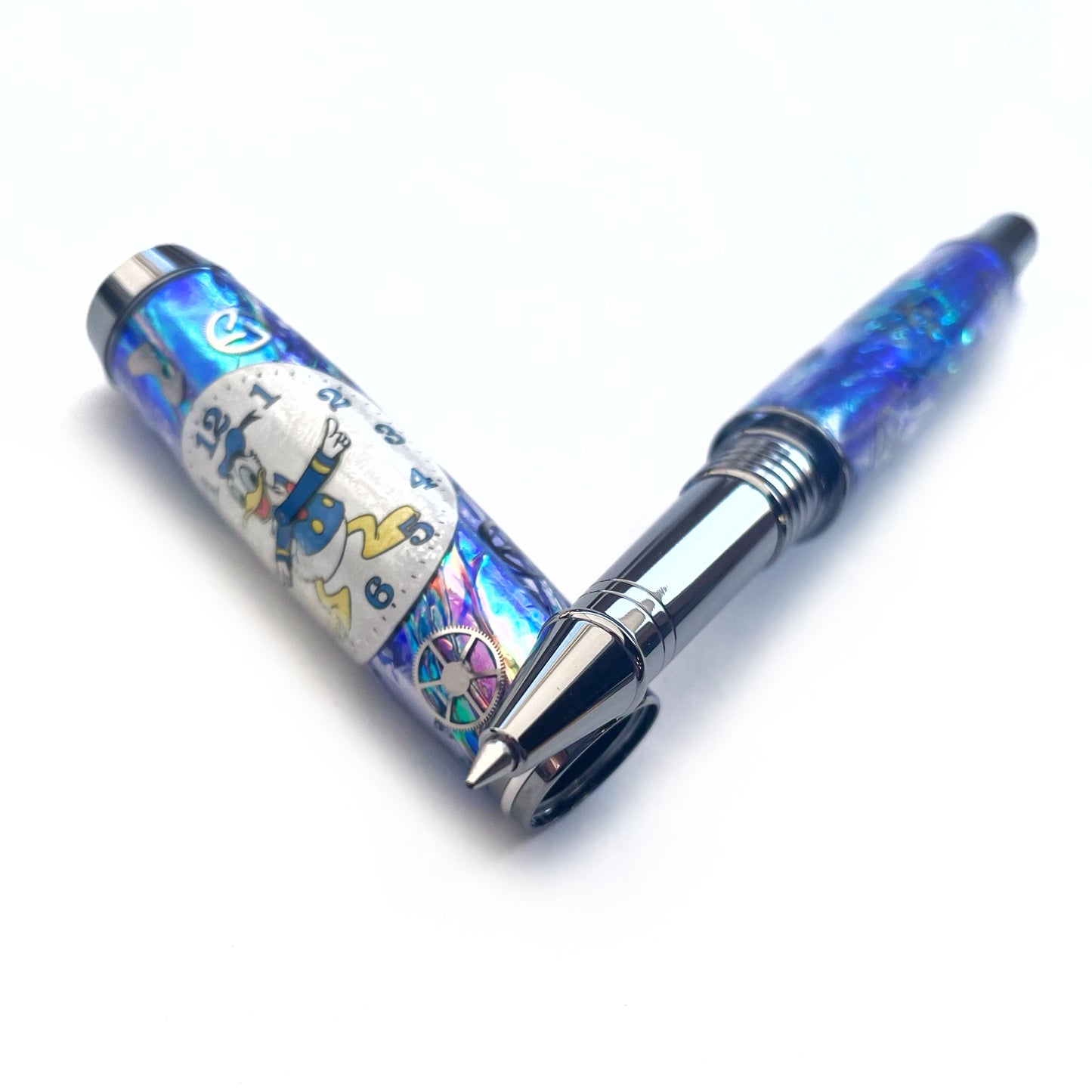 Character Watch Parts | Black Titanium Don Rollerball Pen