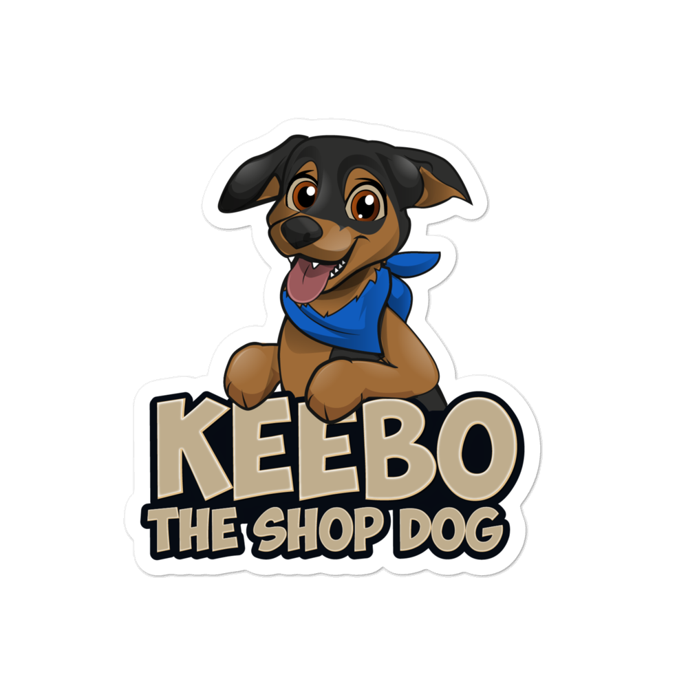 Keebo The Shop Dog Stickers
