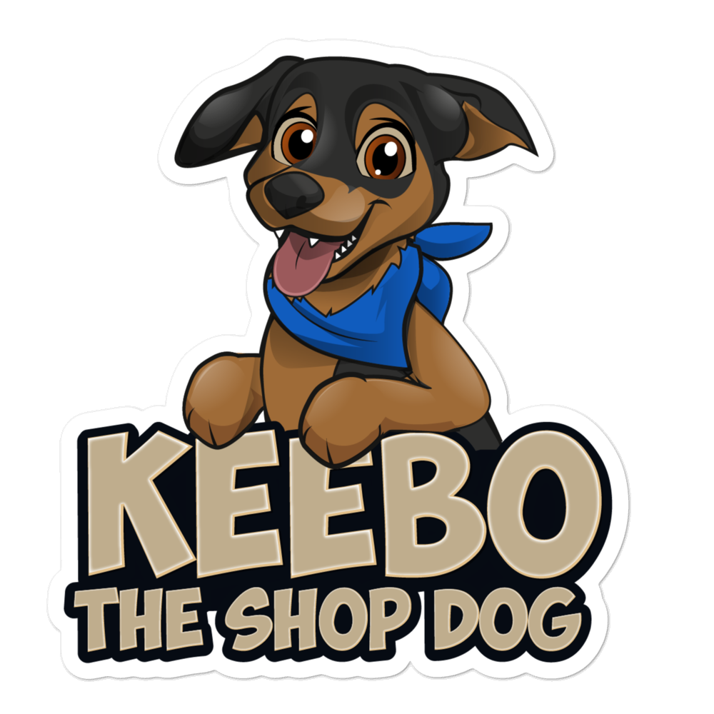Keebo The Shop Dog Stickers