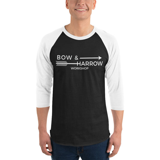 White Logo Baseball Tee