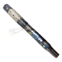 Load image into Gallery viewer, Blue Steampunk Watch Parts | Black Titanium Bradley Rollerball Pen