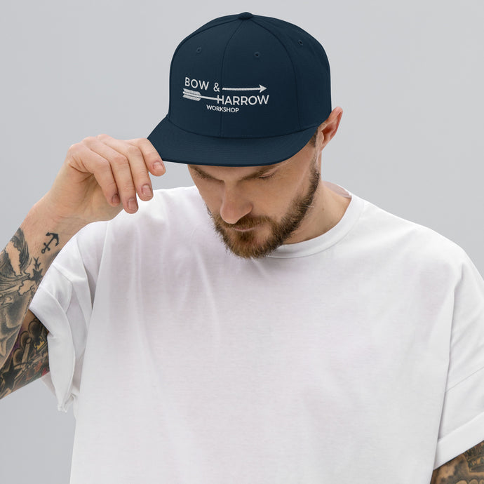 Logo Flat Brim Snapback Hat