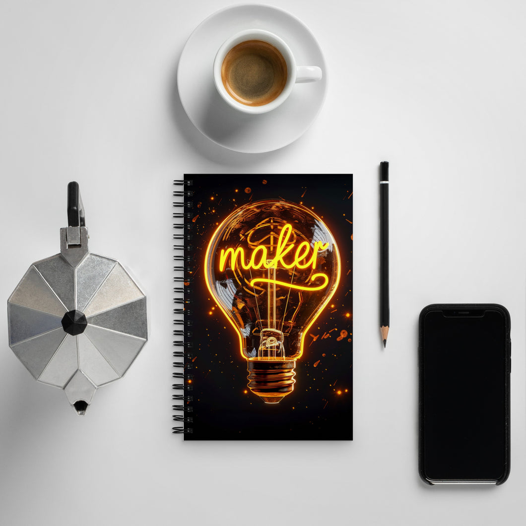 Maker Bulb Render Spiral notebook