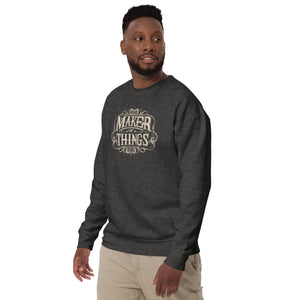 Vintage Maker Of Things Unisex Premium Sweatshirt