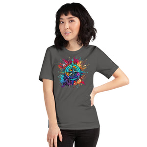 Color Splash Compass Unisex t-shirt