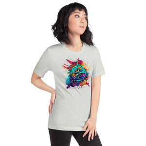 Color Splash Compass Unisex t-shirt