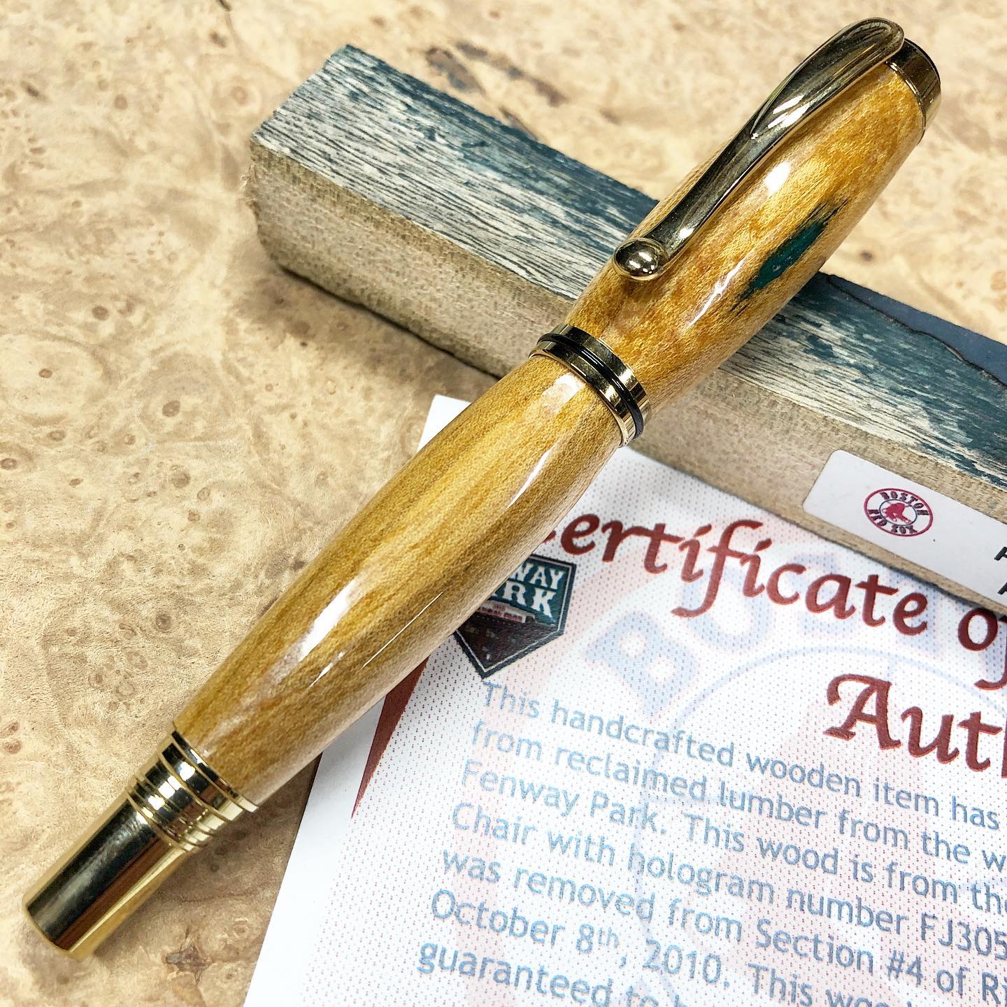 Fenway Park Stadium Wood Capped Pen