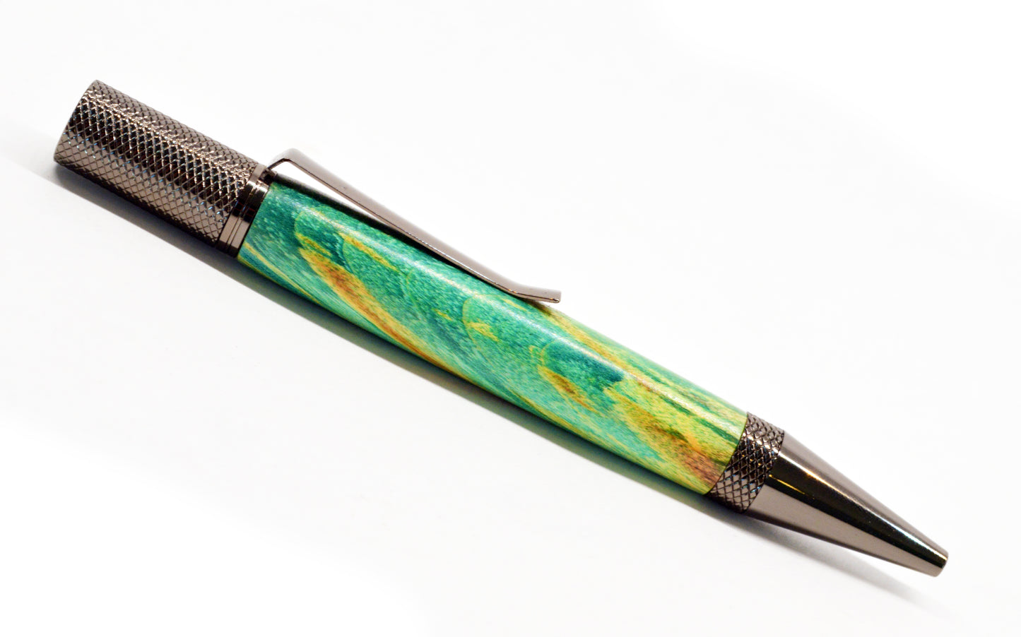 Dyed Flame Box Elder | Gun Metal Academic Ballpoint