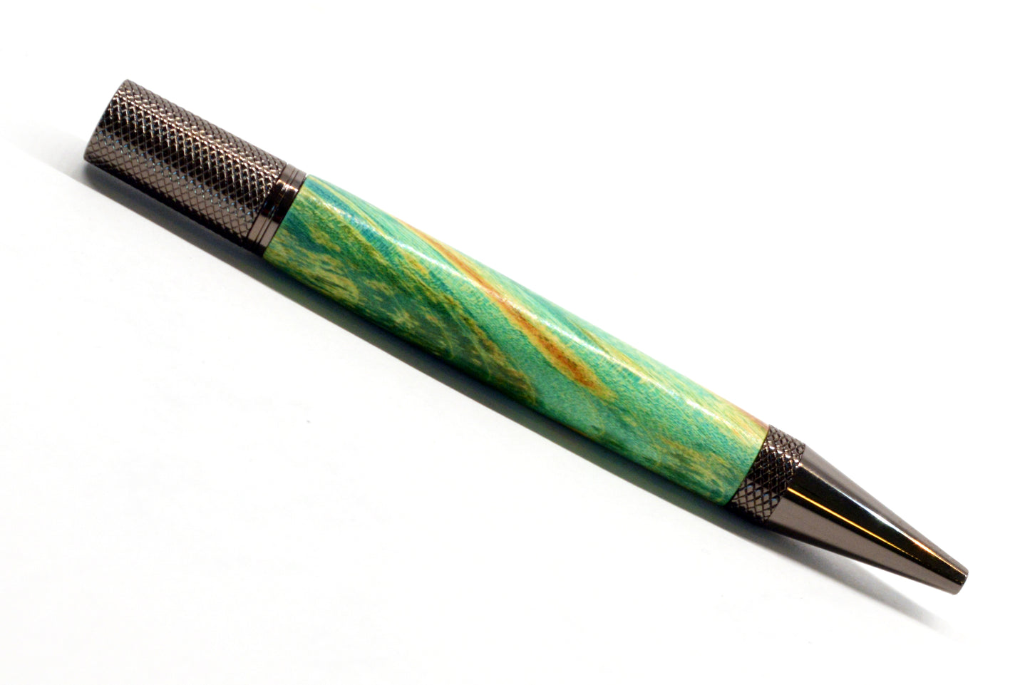 Dyed Flame Box Elder | Gun Metal Academic Ballpoint