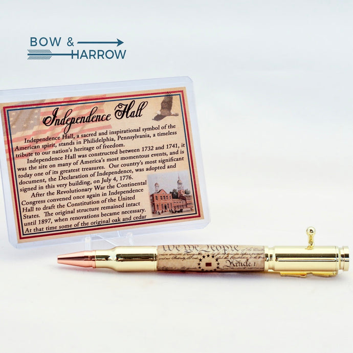 Independence Hall Embedded Artifact - Bolt Action Ballpoint