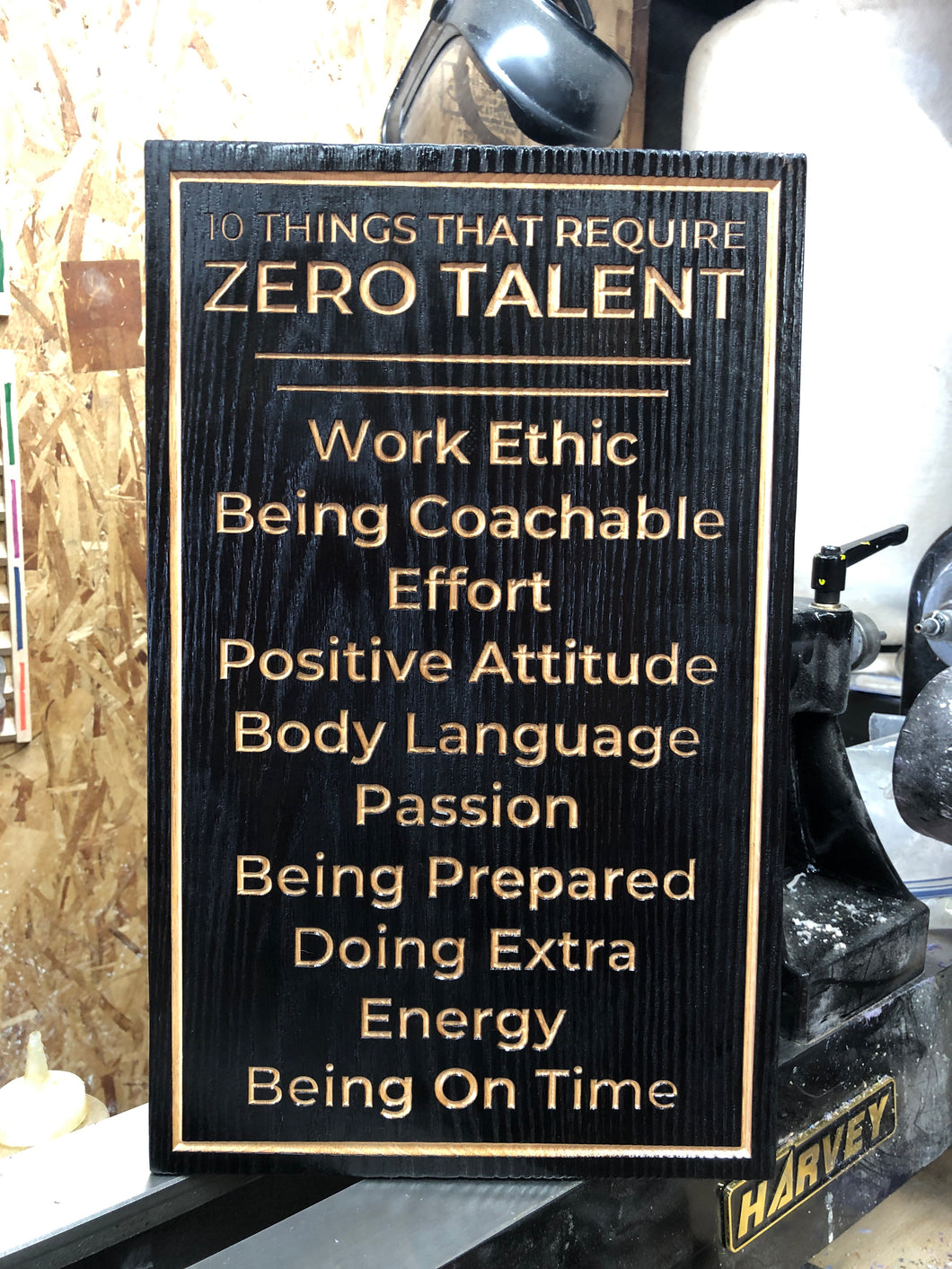 10 Things That Require Zero Talent - Wall Decor Sign
